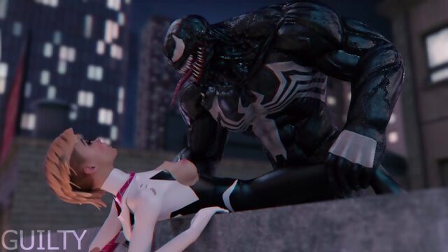 Spider-Gwen x Venom 2160p 3D porn