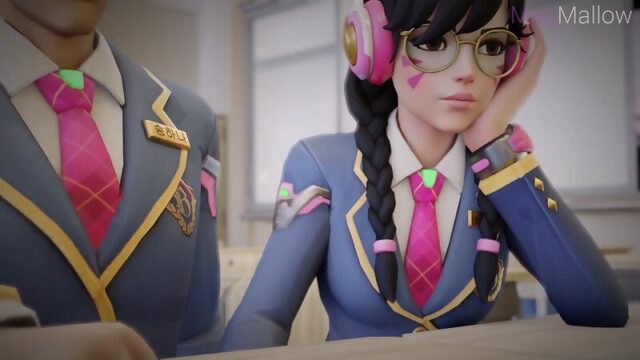 D.Va - Classroom (1080p) 3D porn