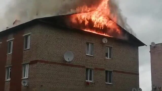 В Мценске произошёл крупный пожар