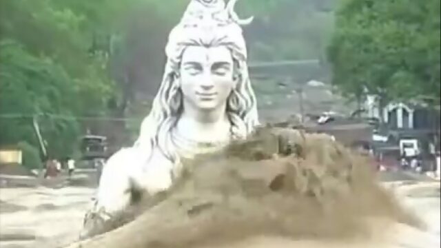 Centurys Biggest Flood In Uttarakhand Uttarkashi KedarNath Badrinath - Shiva Statue - YouTube