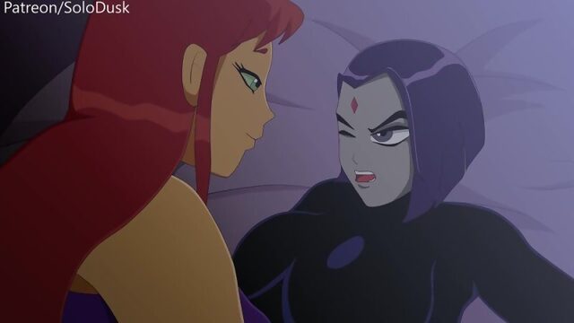 (Sound) Starfire & Raven futanari on futa animation [DC, Teen Titans;Porn;Hentai;Dickgirl;R34;Sex;2D;хентай;футанари]